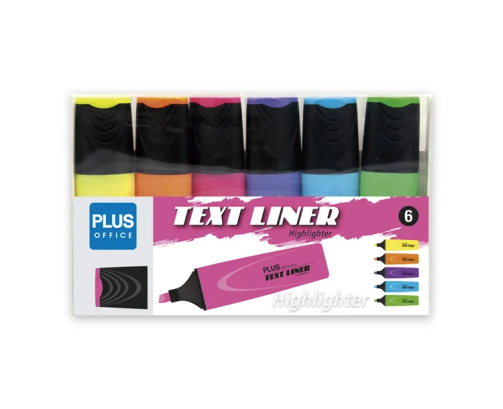 Marcador Fluorescente Plus Office Textliner 3. 2 Neón Surtidos/blíster 6 ud.