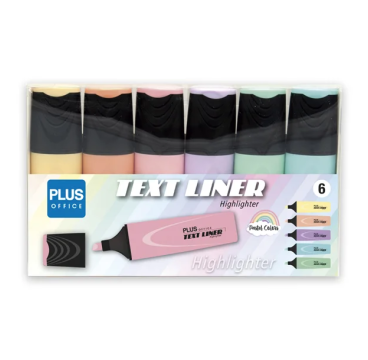 Marcador Fluorescente Plus Office TextLiner 3.2 Pastel Surtidos/Blíster 6 ud.
