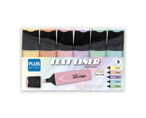 Marcador Fluorescente Plus Office TextLiner 3.2 Pastel Surtidos/Blíster 6 ud.
