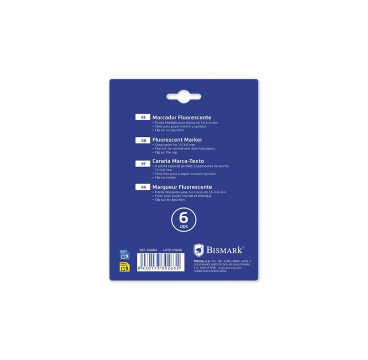 Bismark Pack de 6 Marcador Fluorescente  Nuevos Colores