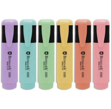 Bismark Rotulador Fluorescente Pastel Blister 6 Uds