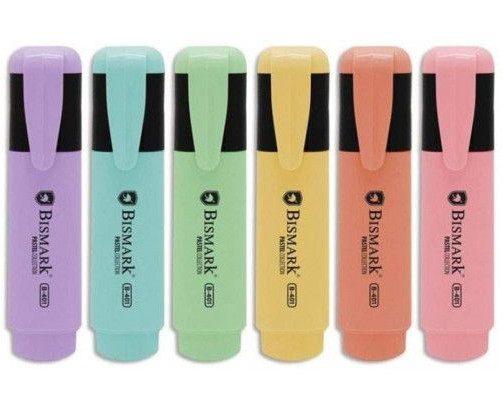 Bismark Rotulador Fluorescente Pastel Blister 6 Uds