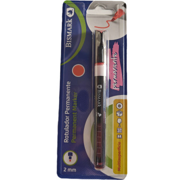 Rotulador permanente ROJO punta Redonda 2MM