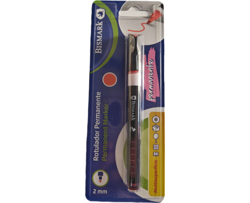 Rotulador permanente ROJO punta Redonda 2MM