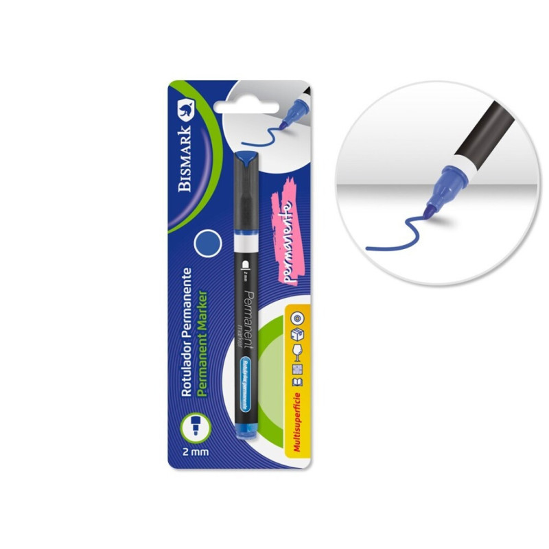 Rotulador permanente AZUL punta Redonda 2.0 MM