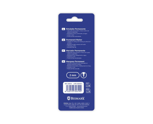 Rotulador permanente AZUL punta Redonda 2.0 MM