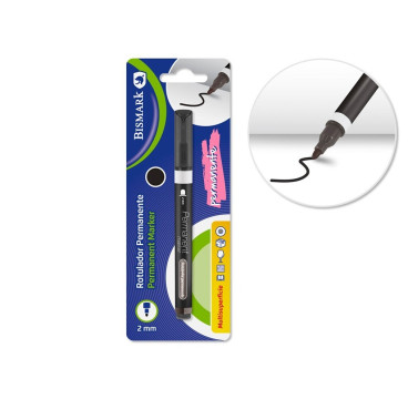 Rotulador permanente NEGRO punta Redonda 2.00 mm
