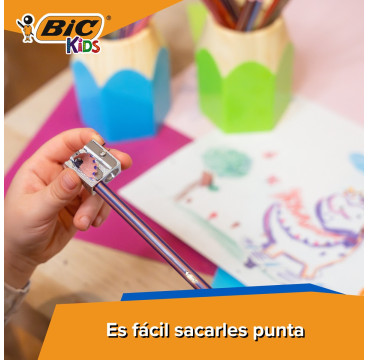 Pack 12 lápices de colores para niños para colorear kids evolution stripes BIC