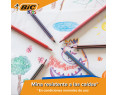 Pack 12 lápices de colores para niños para colorear kids evolution stripes BIC