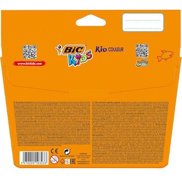 BIC Kids Kid Couleur - Blíster de 18 rotuladores de colorear para aprendizaje, multicolor
