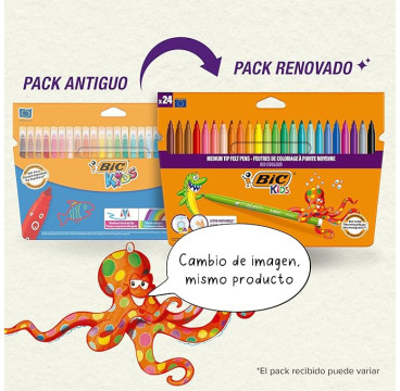 Rotulador Bic Kid Couleur 24 colores surtidos
