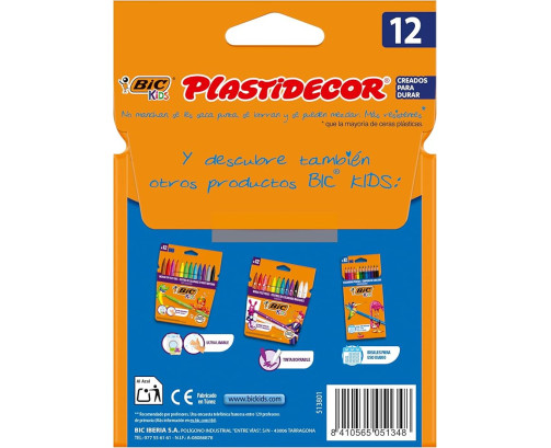 Ceras Plastidecor Bic Kids 12 colores
