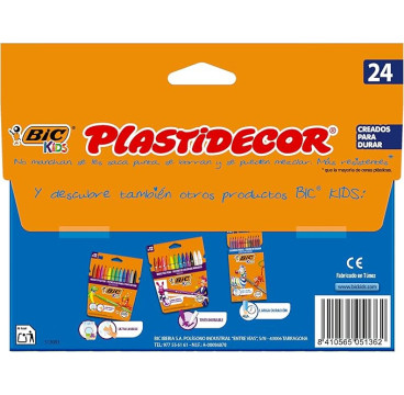 Ceras Plastidecor Bic Kids 24 colores