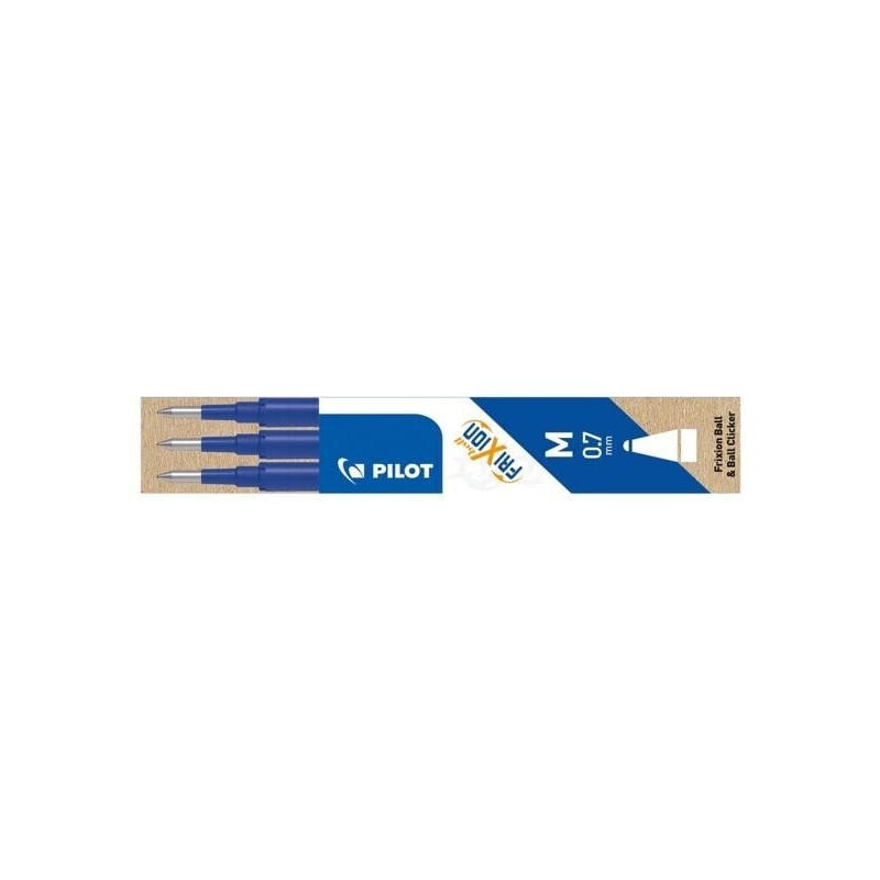 Recambio boligrafo pilot frixion ball azul caja de 3 unidades