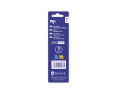 Bismark fix pack de 3 recambios para boligrafo borrable - punta fina 0.7mm - color negro