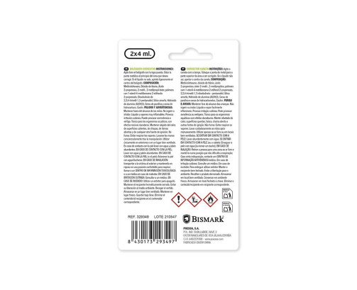 Bismark pack de 2 mini boligrafos correctores 4ml - punta metalica - alta precision