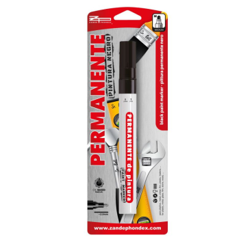 Rotulador de tiza líquida negro Permanente - punta de 2 - 3mm