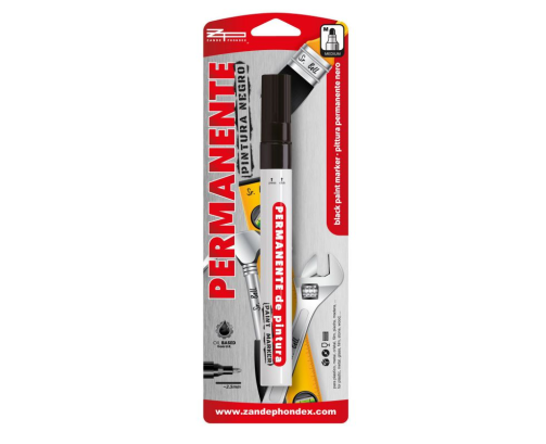 Rotulador de tiza líquida negro Permanente - punta de 2 - 3mm
