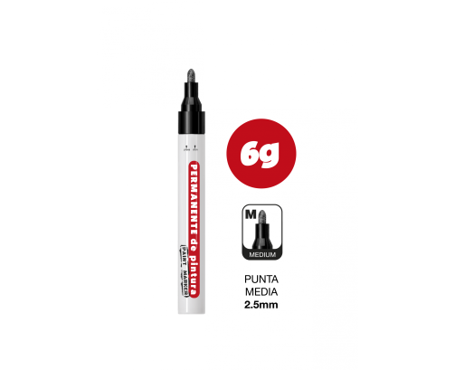 Rotulador de tiza líquida negro Permanente - punta de 2 - 3mm