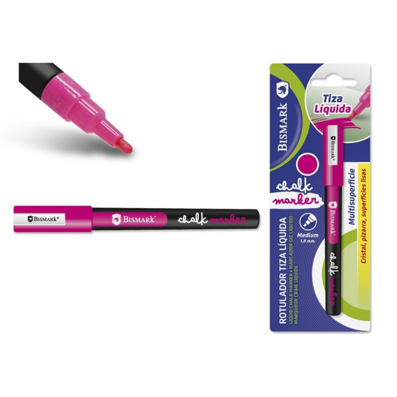 Rotulador de tiza rosa punta redonda 1.8MM