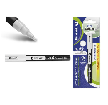 Rotulador de tiza Blanco punta redonda 1.8MM