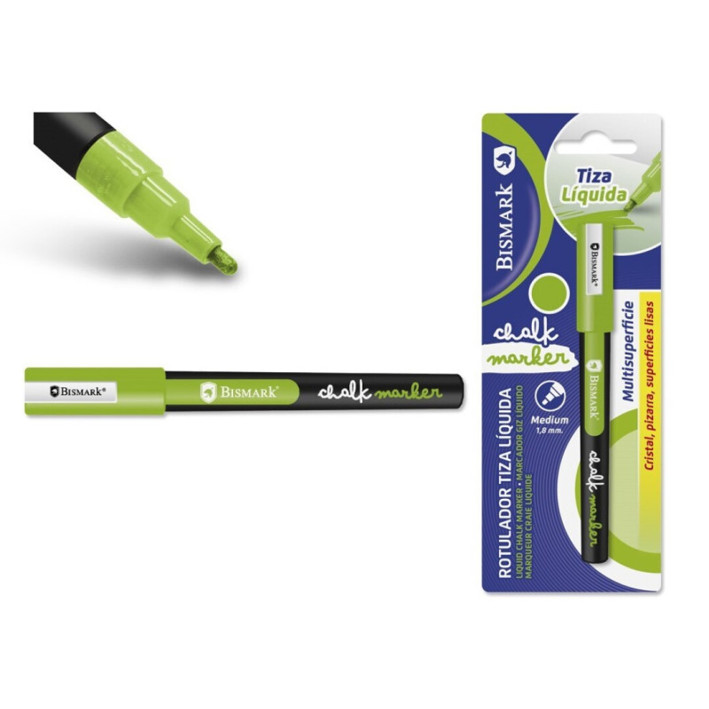 Rotulador de tiza Verde punta redonda 1.8MM