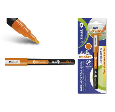 Rotulador de tiza Naranja punta redonda 1.8MM