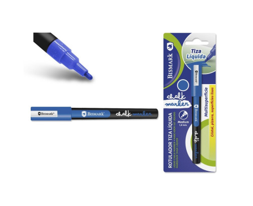 Rotulador de tiza AZUL punta redonda 1.8MM