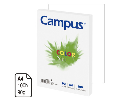 PAPEL SATINADO CAMPUS UNIVERSITY BLANCO A4 90 G. 100 H.