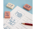 Blíster 5 gomas Rectangulares con dibujos infantiles 445 MILAN