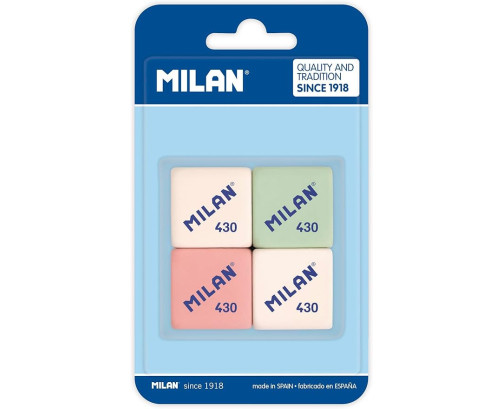 Goma de borrar milan 430 blister , 4 Unidades