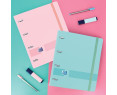 Carpeta con recambio oxford europeanbinder live&go din a4+polyfoam 4 anillas 35 mm cuadro 5 mm colores pastel