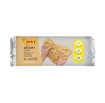 Jovi Air Dry - Pasta para Modelar, Paquete de Arcilla color Ocre, 1 unidad de 250 gramos, Masa de Modelar Secado al Aire