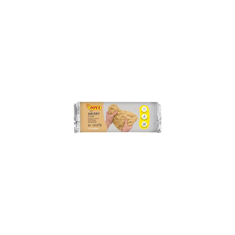 Jovi Air Dry - Pasta para Modelar, Paquete de Arcilla color Ocre, 1 unidad de 250 gramos, Masa de Modelar Secado al Aire