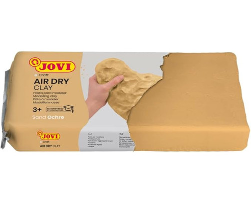 Jovi Air Dry - Pasta para Modelar, Paquete de Arcilla color Ocre, 1 unidad de 250 gramos, Masa de Modelar Secado al Aire