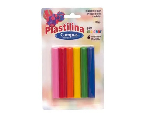 Plastilina Campus College 100g. 6 Colores