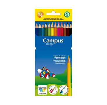 Lápices de Colores Campus College 12 Colores