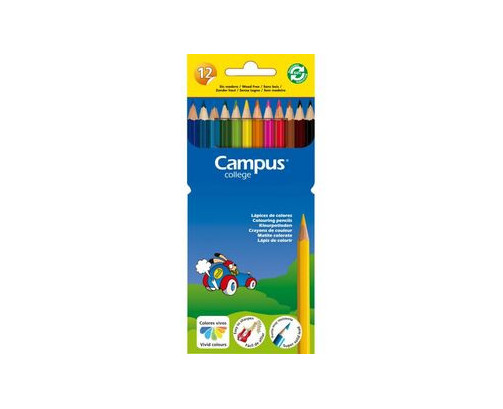 Lápices de Colores Campus College 12 Colores