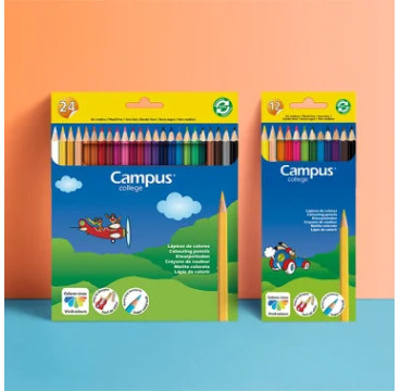 Lápices de Colores Campus College 12 Colores