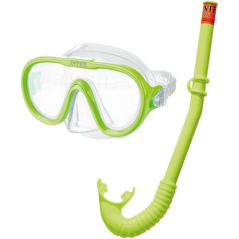 Intex Tubo y máscara de Buceo policarbonato Surf Rider +8 años