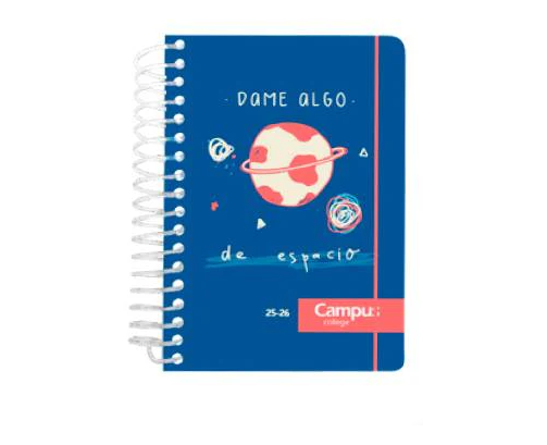 Agenda Escolar Diaria A5 2025-2026 Tapa Dura Estándar Campus