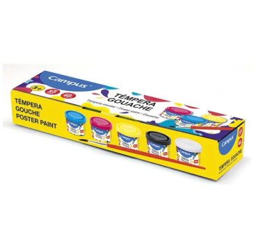 Témpera Campus College 40 ml 5 Colores + Pincel