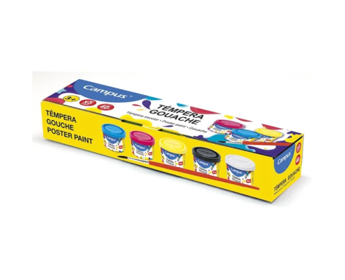 Témpera Campus College 40 ml 5 Colores + Pincel