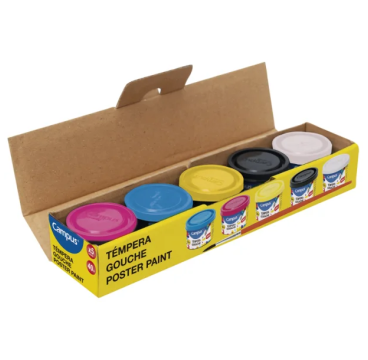 Témpera Campus College 40 ml 5 Colores + Pincel