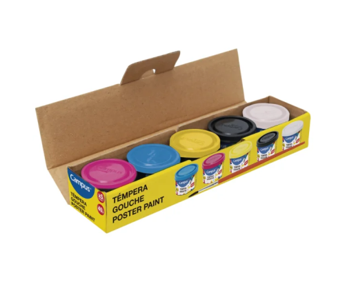 Témpera Campus College 40 ml 5 Colores + Pincel