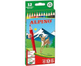 Lapices de colores alpino  caja de 12 colores largos