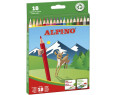 Alpino - Pack de 18 lápices, sacapuntas incluido, 3.3 mm, colores surtidos