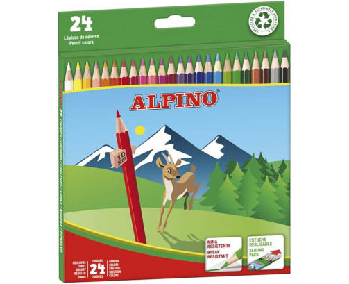 Lapices de colores alpino 658 caja de 24 colores