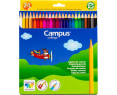 Campus College - Lápices de colores para dibujo, Pack 24 lápices