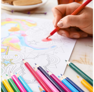 Campus College - Lápices de colores para dibujo, Pack 24 lápices